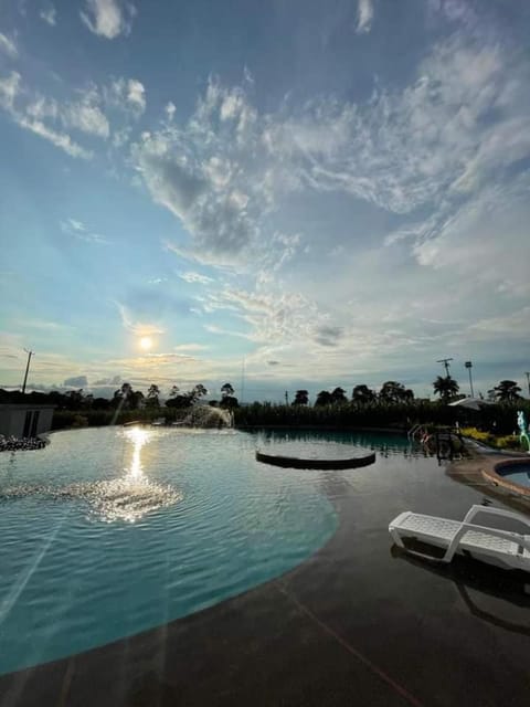 Natural landscape, Pool view, Swimming pool, Sunset