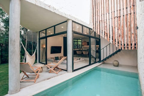 Property building, Patio, View (from property/room), Balcony/Terrace, Pool view, Swimming pool, Swimming pool