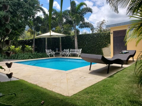 Patio, Pool view, Swimming pool, sunbed