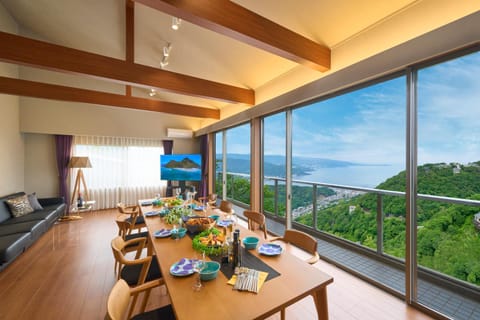 Natural landscape, Living room, Dining area, Mountain view