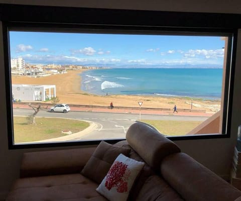 View (from property/room), Living room, Beach, Sea view