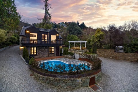 Property building, Natural landscape, Garden, Garden view, Pool view, Swimming pool