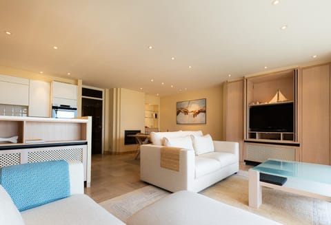 TV and multimedia, Kitchen or kitchenette, Living room, Photo of the whole room, Seating area, Dining area
