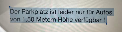 Ostseewelle Niendorf Parkplatz nur für Autos bis 1,50m Höhe Apartment in Timmendorfer Strand