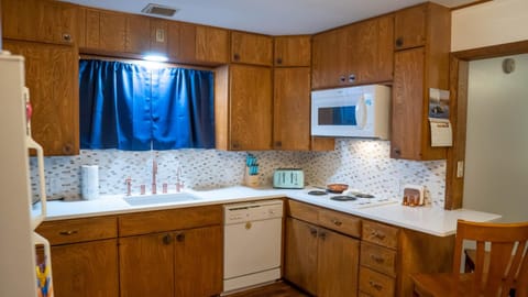 Kitchen or kitchenette, dishwasher, minibar, stove, toaster