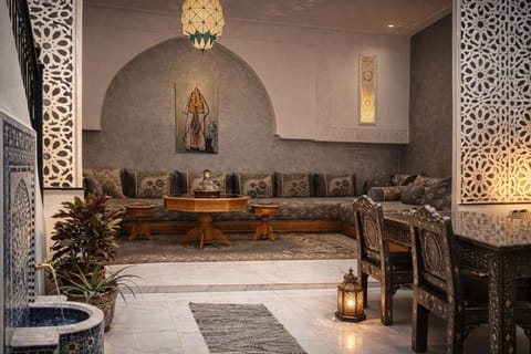Property building, Living room, Dining area