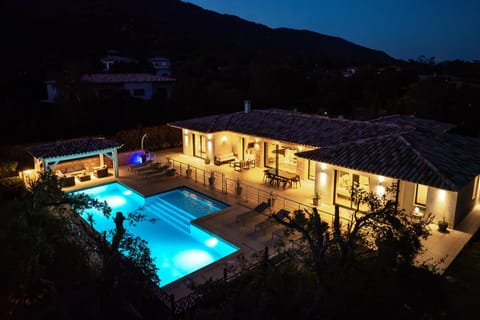 Night, Pool view, Swimming pool