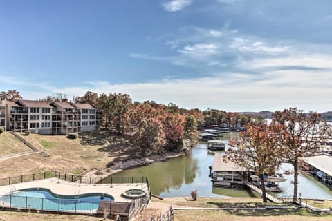 Fireplace and Water Views Lake Ozark Condo! Apartment in Lake of the Ozarks