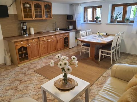 Kitchen or kitchenette, minibar, stove