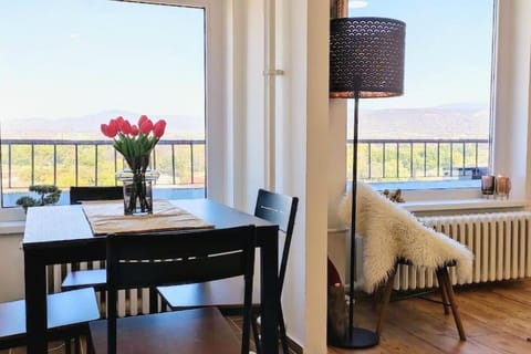 View (from property/room), Balcony/Terrace, Living room, Dining area