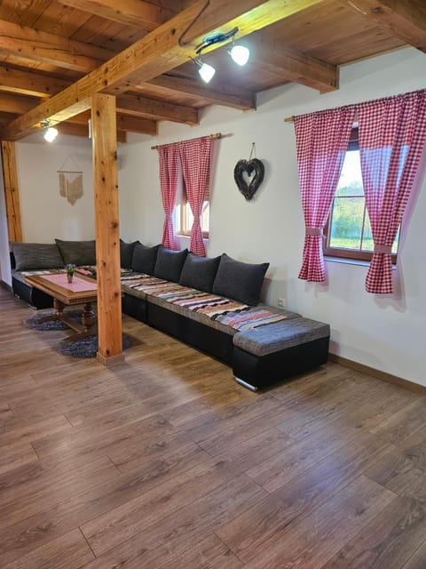 Bed, Living room, Seating area