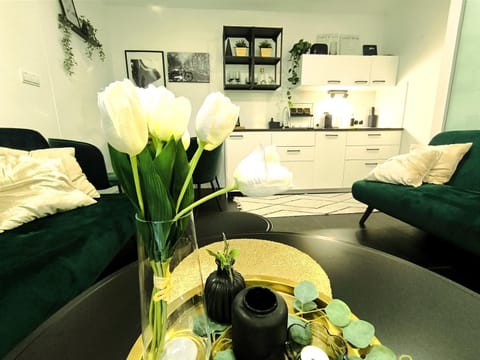 Coffee/tea facilities, Kitchen or kitchenette, Living room, Seating area, Dining area, Breakfast