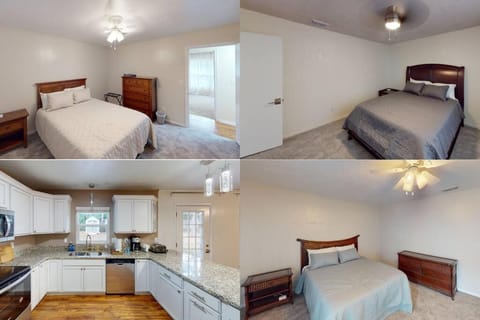 Bed, Kitchen or kitchenette, Bedroom, oven, stove