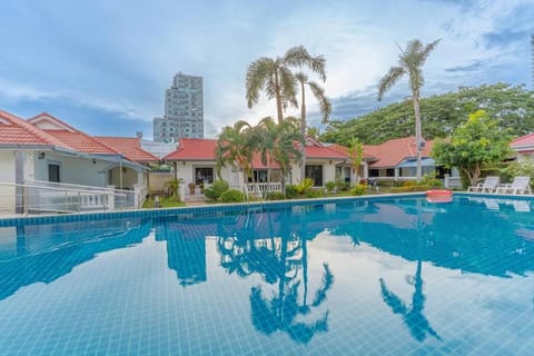 Property building, Pool view, Swimming pool, sunbed