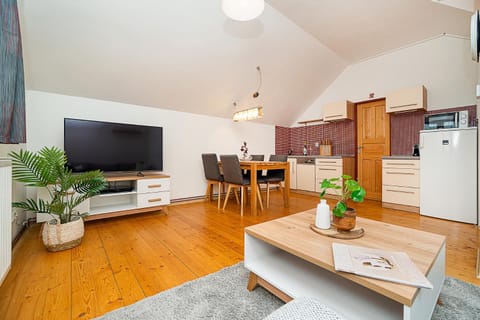 Communal lounge/ TV room, TV and multimedia, Kitchen or kitchenette, Living room, Seating area, Dining area, minibar, stove