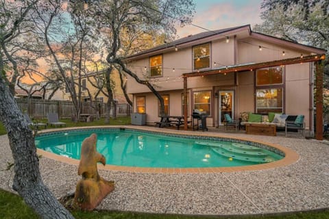 Property building, Patio, Pool view, Swimming pool