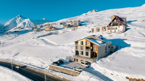 Property building, Nearby landmark, Day, Natural landscape, Winter, Mountain view