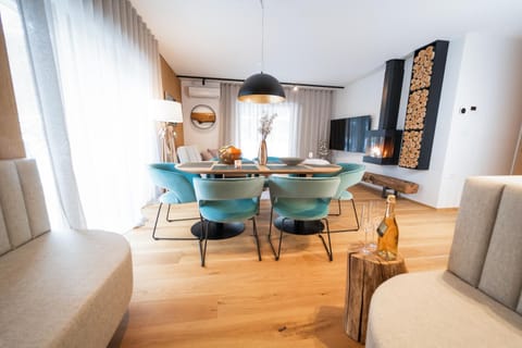 Living room, Dining area, flat iron