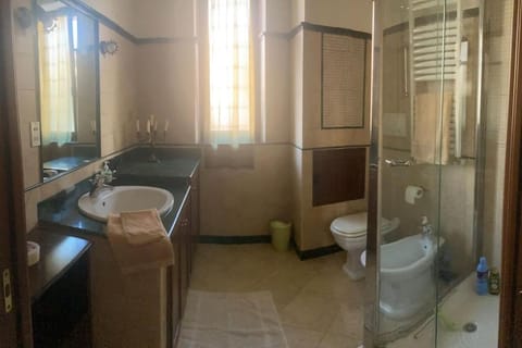 Shower, Bathroom, bidet, towels