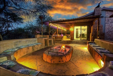 Property building, Night, Natural landscape, BBQ facilities, Seating area