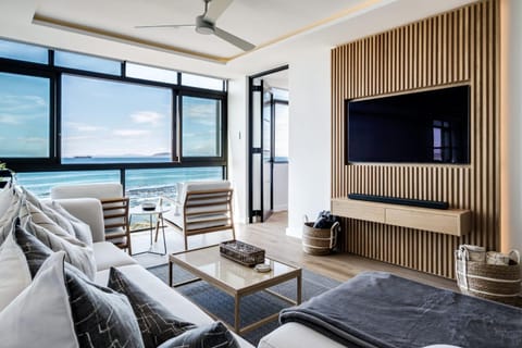 Living room, Seating area, Sea view