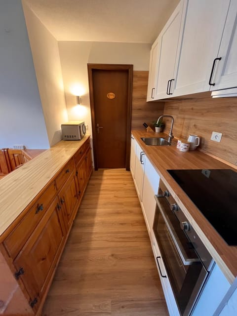 Kitchen or kitchenette, oven, stove