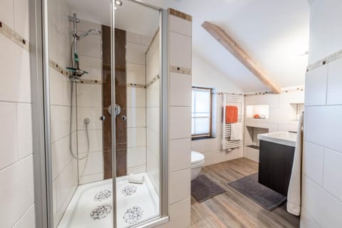 Shower, Toilet, Bathroom, towels