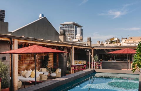 Pool view, Swimming pool, sunbed