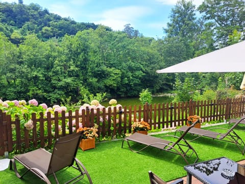 Day, Natural landscape, Balcony/Terrace, Garden view, sunbed