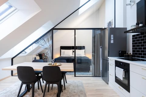 Kitchen or kitchenette, Living room, Bedroom