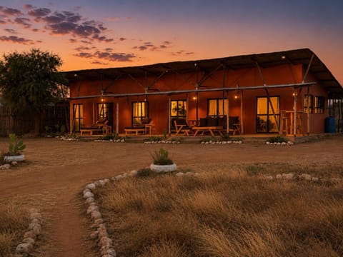 Property building, Garden view, Sunset