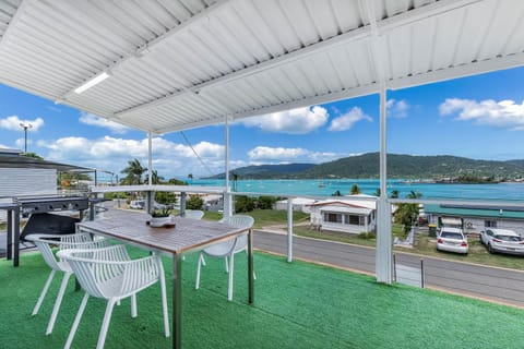 Property building, Patio, Day, Natural landscape, View (from property/room), Balcony/Terrace, Mountain view, Sea view