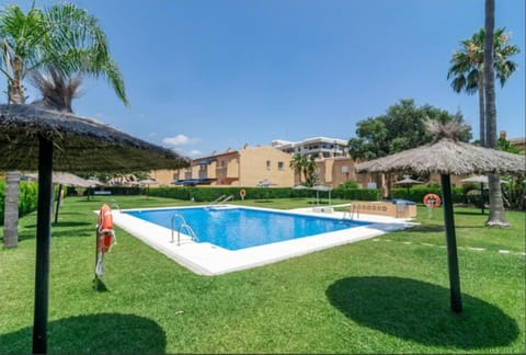 Property building, Natural landscape, Pool view, Swimming pool