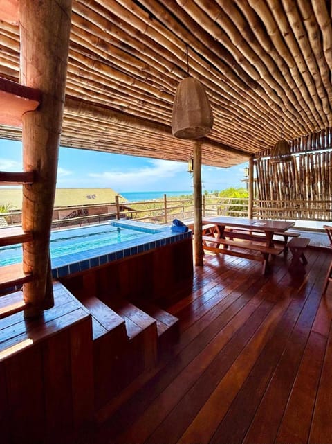 Dining area, Sea view, Swimming pool