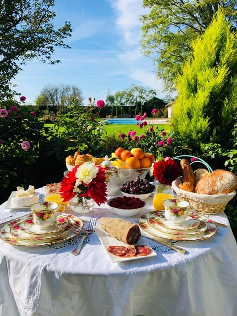 Pool view, Breakfast