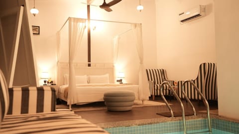 Seating area, Pool view, Swimming pool, air conditioner