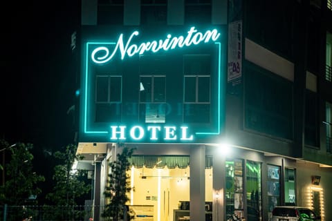 Property building, Night, Property logo or sign