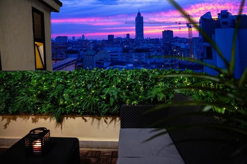 City view, Sunset