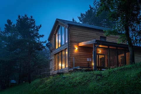 Property building, Night, Natural landscape, Garden view