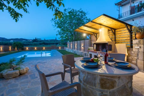 Property building, Living room, Swimming pool
