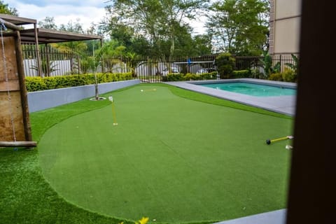 Children play ground, Minigolf, Pool view