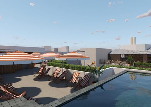 Day, Swimming pool, sunbed