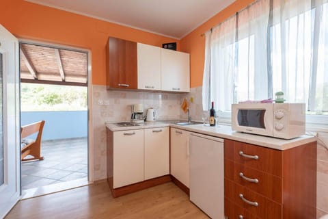 Kitchen or kitchenette, minibar, stove
