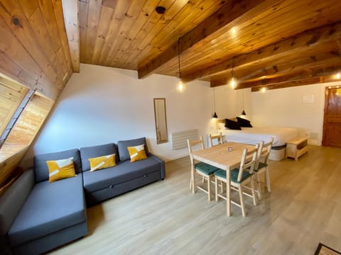 Bed, Living room, Photo of the whole room, Dining area