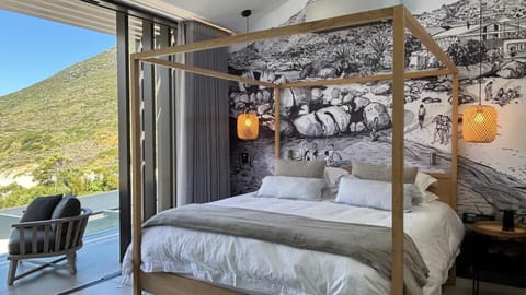 Bed, Natural landscape, Bedroom, Mountain view