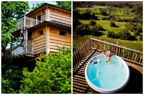 Natural landscape, Garden, Hot Tub, View (from property/room), Balcony/Terrace