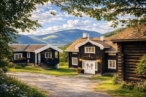 Property building, Spring, Day, Natural landscape, Mountain view