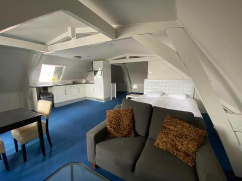 Bed, Kitchen or kitchenette, Living room, Photo of the whole room, Seating area, Dining area, Bedroom