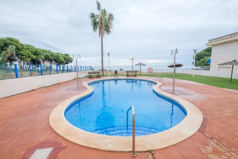 Property building, Living room, Swimming pool