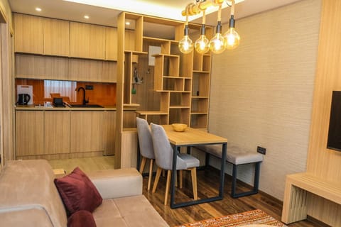 Kitchen or kitchenette, Living room, Dining area